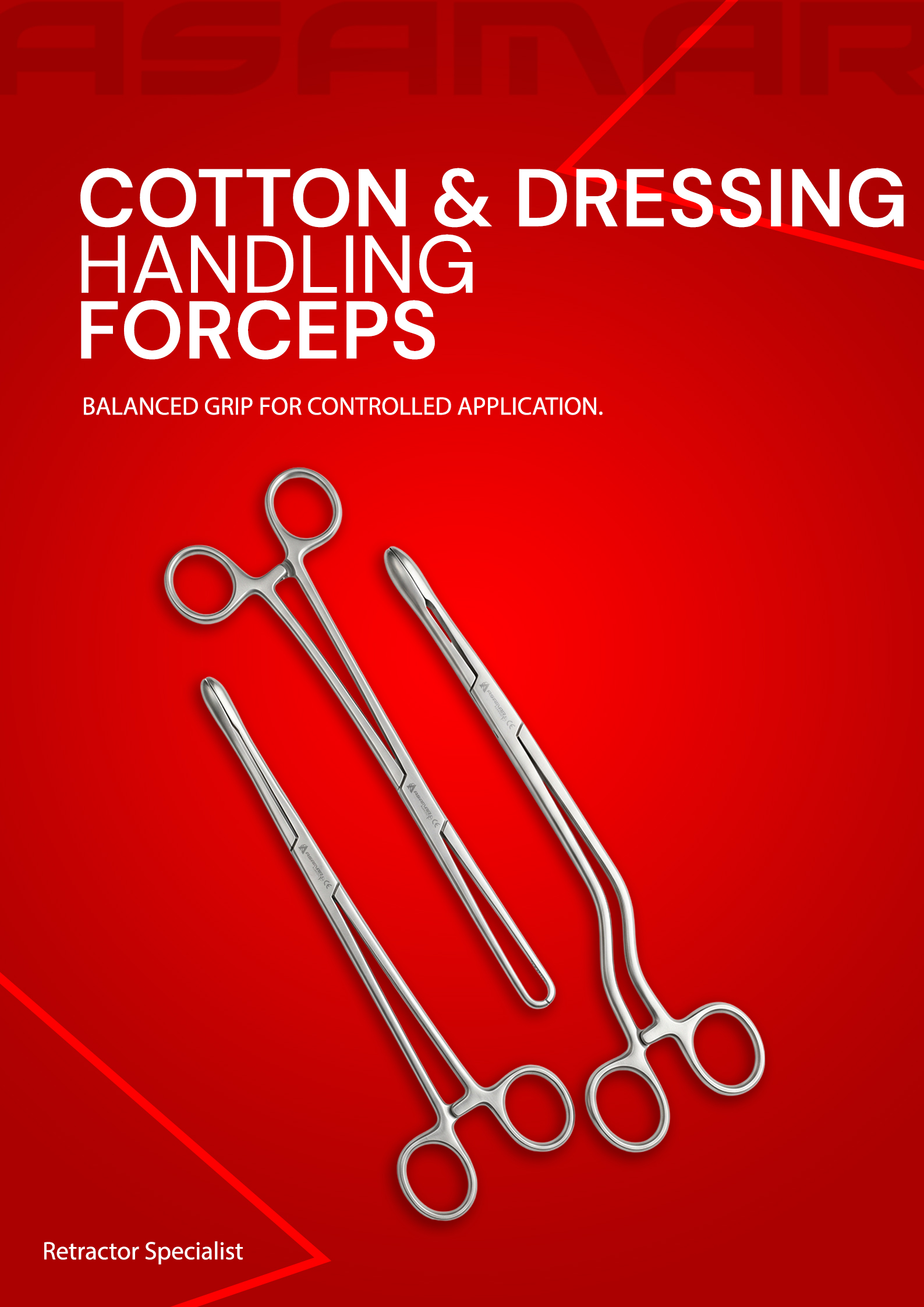 Cotton and Dressing Handling Forceps